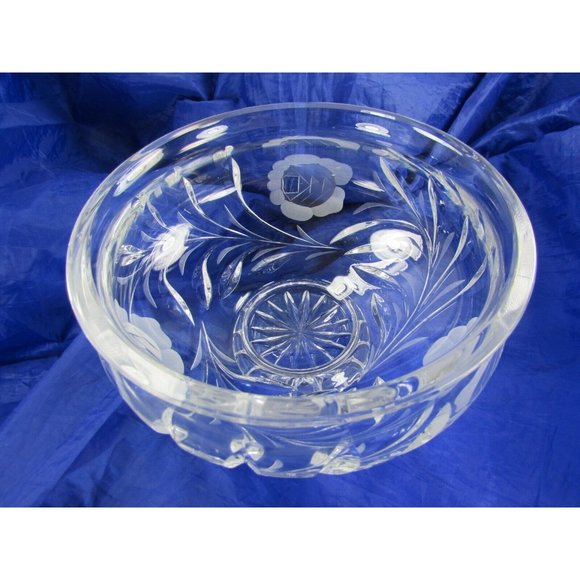 Gorham Dining Vintage Gorham Crystal Footed Bowl Candy Dish Signed Cut Etched 301 Poshmark